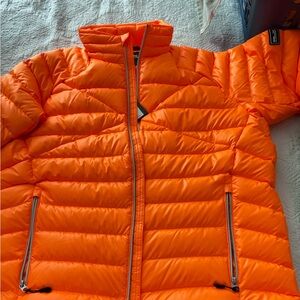 $448 RLX POLO RALPH LAUREN Packable Water Repellent Quilted Down Jacket Orange